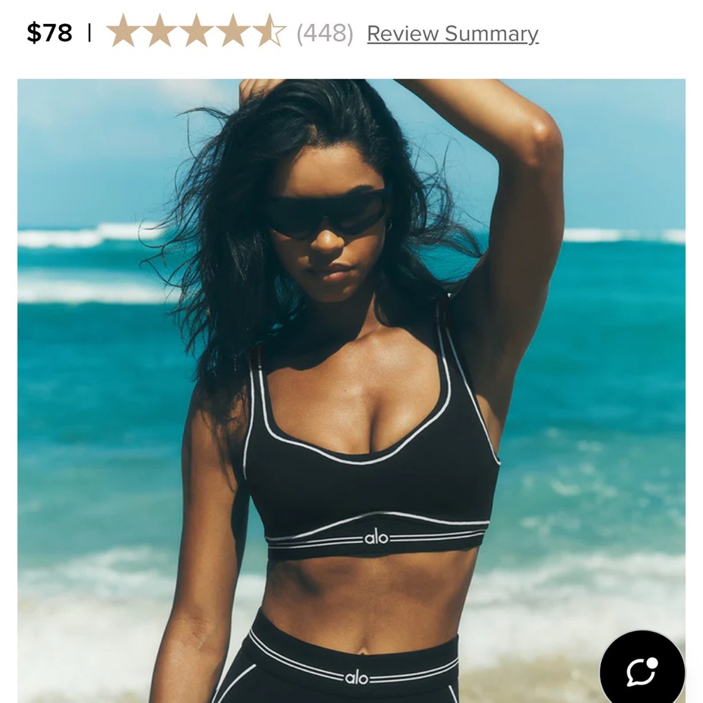 ALO Yoga Airbrush Heart Throb Bra